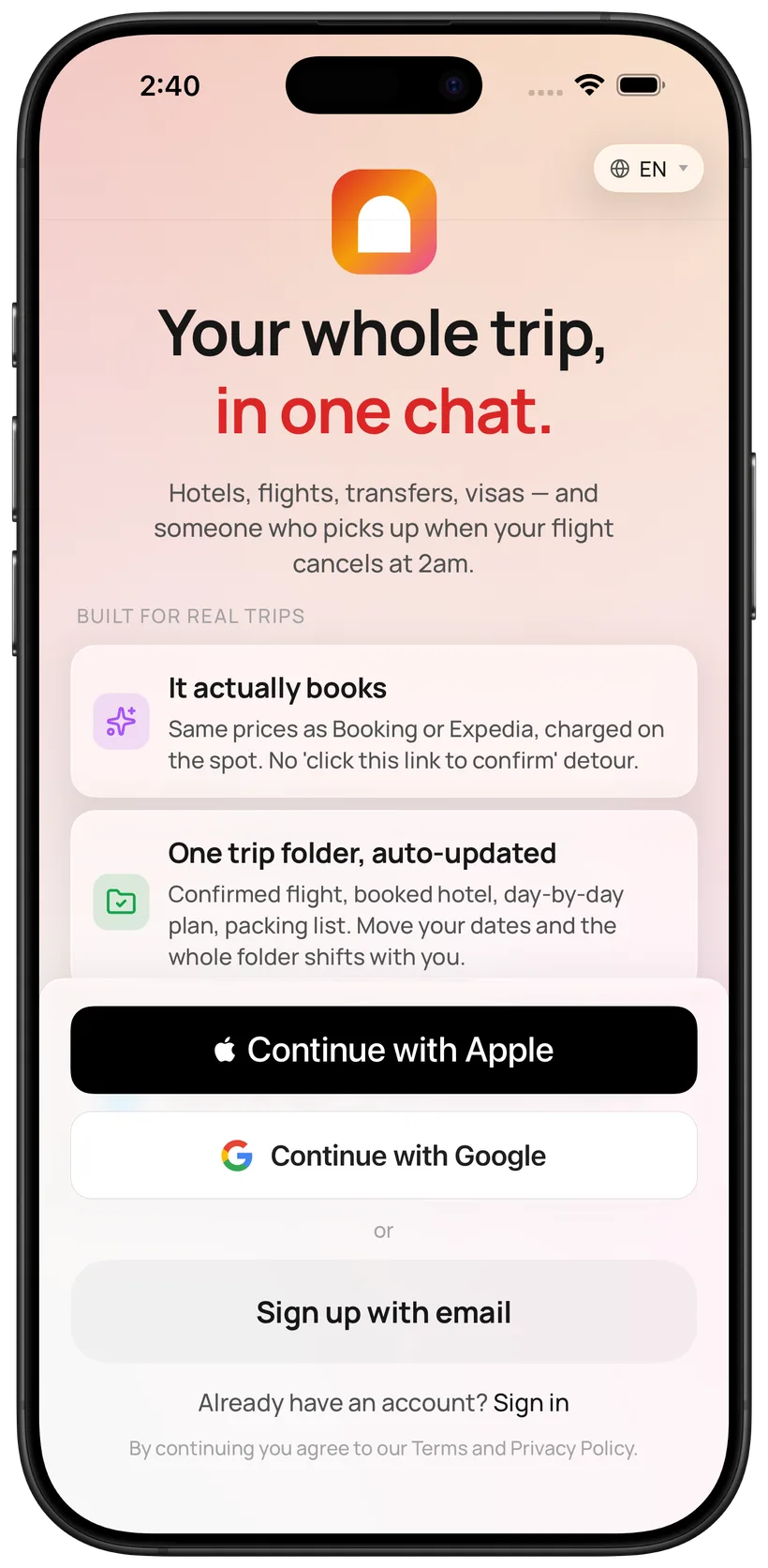 Chat with the concierge