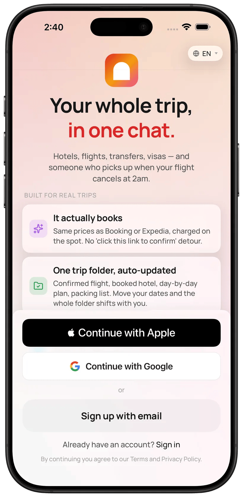 Chat with the concierge